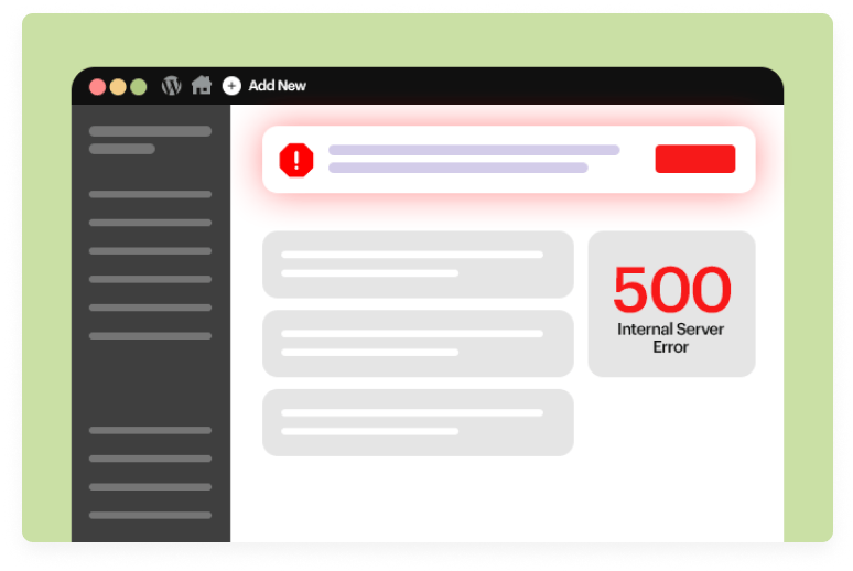 wordpress server error issues